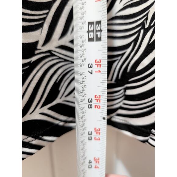 Ava & Grace Sleeveless Black & White Palm Print Tunic Dress Women's Size 1X - Picture 6 of 7